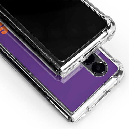 Clemson University Tigers Est 1889 Galaxy Z Fold4 5G Clear Case