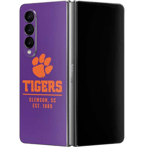 Clemson University Tigers Est 1889 Galaxy Z Fold4 5G Skin