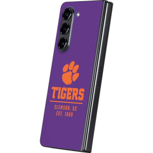 Clemson University Tigers Est 1889 Galaxy Z Fold5 5G Skin