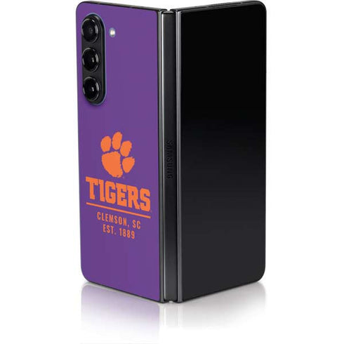 Clemson University Tigers Est 1889 Galaxy Z Fold5 5G Skin