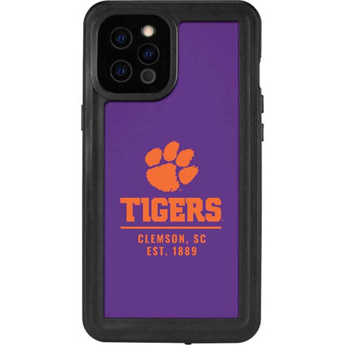 Clemson University Tigers Est 1889 iPhone 12 Pro Max Waterproof Case