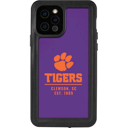 Clemson University Tigers Est 1889 iPhone 12 Pro Waterproof Case