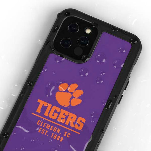 Clemson University Tigers Est 1889 iPhone 12 Pro Waterproof Case