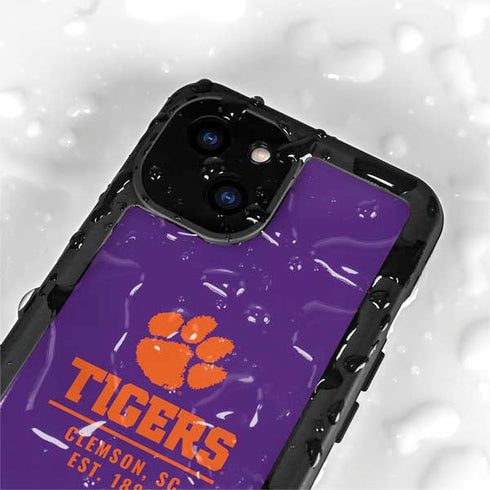 Clemson University Tigers Est 1889 iPhone 13 Mini Waterproof Case