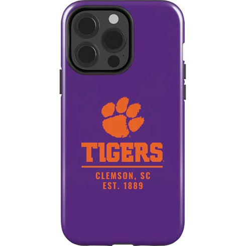 Clemson University Tigers Est 1889 iPhone 13 Pro Impact Case