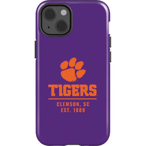 Clemson University Tigers Est 1889 iPhone 14 Impact Case