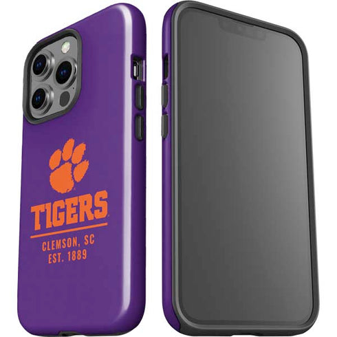 Clemson University Tigers Est 1889 iPhone 14 Pro Impact Case