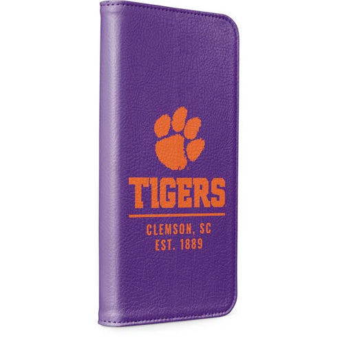 Clemson University Tigers Est 1889 iPhone 15 Plus Folio Case