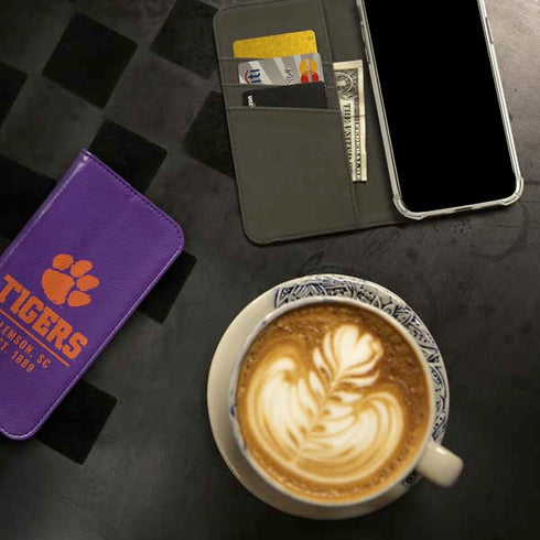 Clemson University Tigers Est 1889 iPhone 15 Plus Folio Case