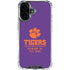 Clemson University Tigers Est 1889 iPhone 16 Plus Clear Case
