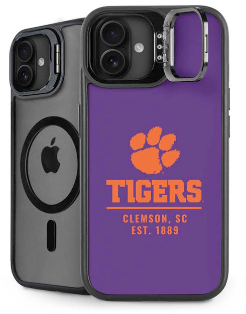 Clemson University Tigers Est 1889 iPhone 16 Plus Kickstand Case