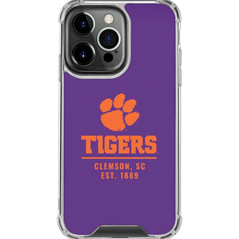 Clemson University Tigers Est 1889 iPhone 16 Pro Max Clear Case