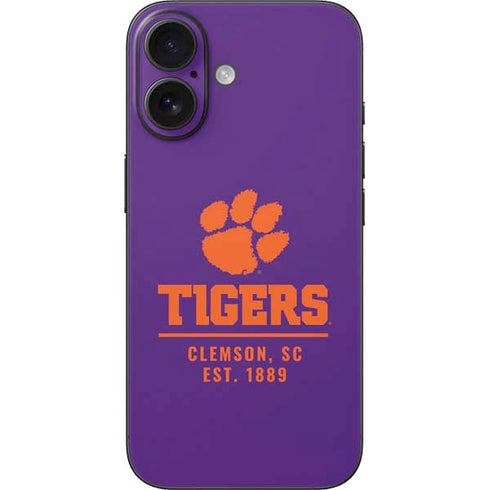 Clemson University Tigers Est 1889 iPhone 16 Skin