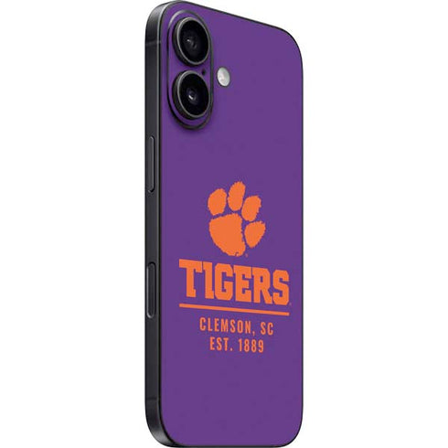 Clemson University Tigers Est 1889 iPhone 16 Skin