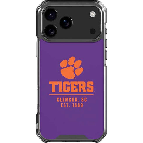 Clemson University Tigers Est 1889 iPhone 18 Pro Max Clear Case