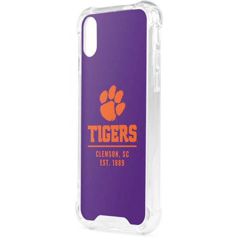 Clemson University Tigers Est 1889 iPhone XS Clear Case