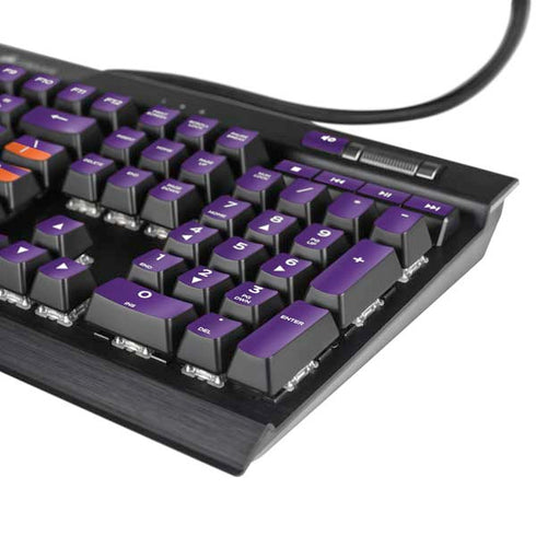 Clemson University Tigers Est 1889 K95 RGB PLATINUM Mechanical Gaming Keyboard Skin
