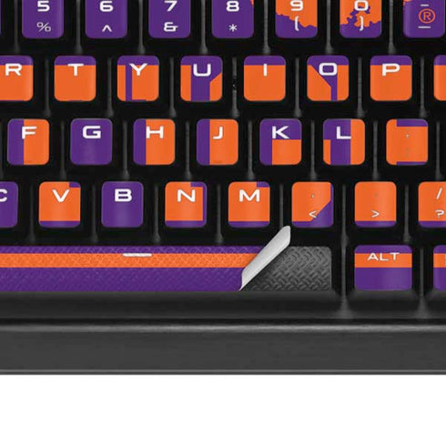 Clemson University Tigers Est 1889 K95 RGB PLATINUM Mechanical Gaming Keyboard Skin