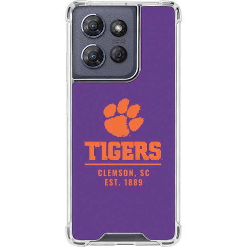 Clemson University Tigers Est 1889 Moto G Play 5G (2025) Clear Case