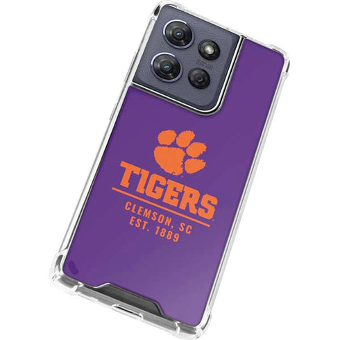 Clemson University Tigers Est 1889 Moto G Play 5G (2025) Clear Case