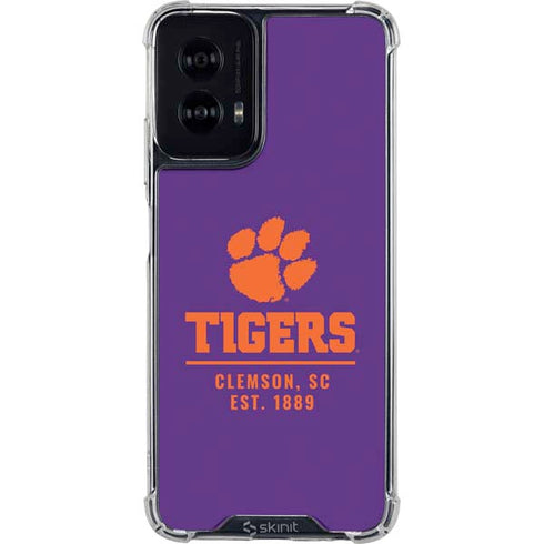 Clemson University Tigers Est 1889 Moto G Power 5G (2024) Clear Case