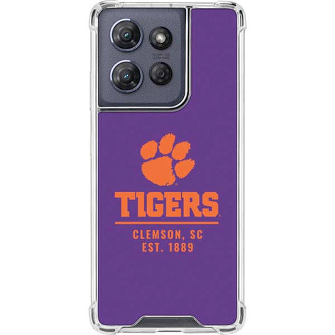 Clemson University Tigers Est 1889 Moto G Power 5G (2025) Clear Case