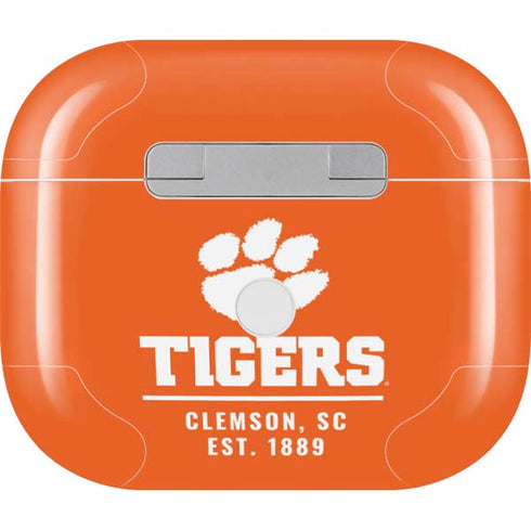 Clemson University Tigers Est 1889 Orange Apple AirPods (3rd Gen 2021) Skin