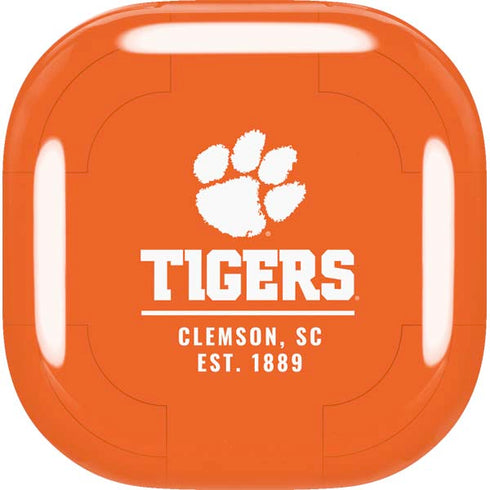 Clemson University Tigers Est 1889 Orange Galaxy Buds Live Skin