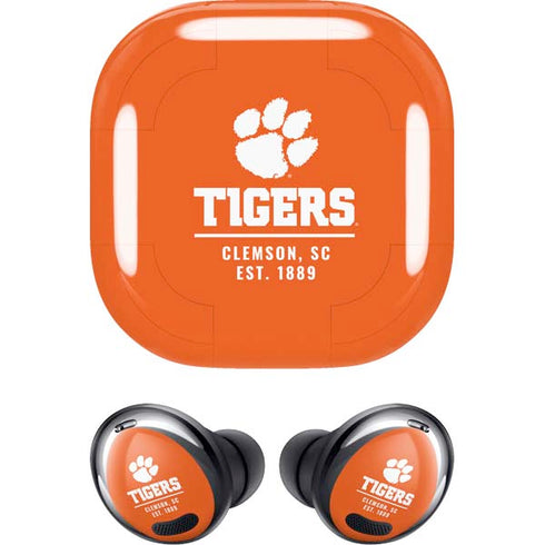 Clemson University Tigers Est 1889 Orange Galaxy Buds Pro Skin