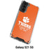 Clemson University Tigers Est 1889 Orange Galaxy S21 5G Clear Case