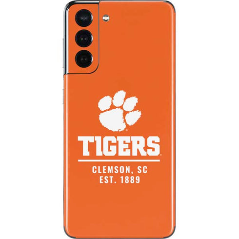 Clemson University Tigers Est 1889 Orange Galaxy S21 5G Skin
