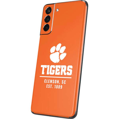 Clemson University Tigers Est 1889 Orange Galaxy S21 5G Skin