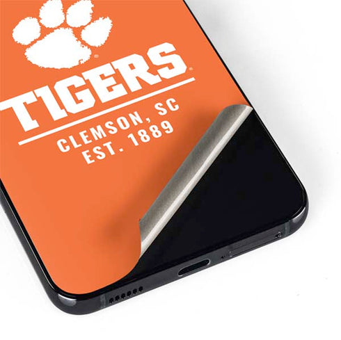 Clemson University Tigers Est 1889 Orange Galaxy S22 Plus Skin