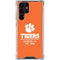 Clemson University Tigers Est 1889 Orange Galaxy S22 Ultra Clear Case
