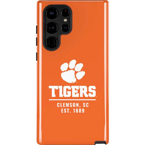 Clemson University Tigers Est 1889 Orange Galaxy S22 Ultra Pro Case