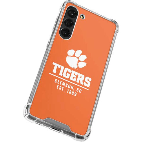 Clemson University Tigers Est 1889 Orange Galaxy S23 Plus Clear Case