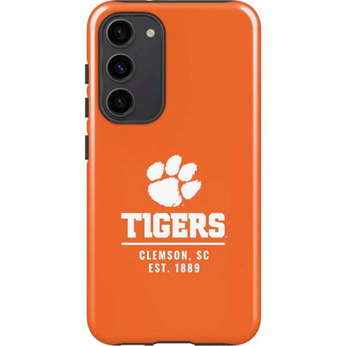 Clemson University Tigers Est 1889 Orange Galaxy S23 Plus Pro Case