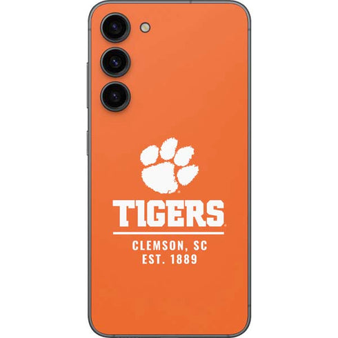 Clemson University Tigers Est 1889 Orange Galaxy S23 Plus Skin