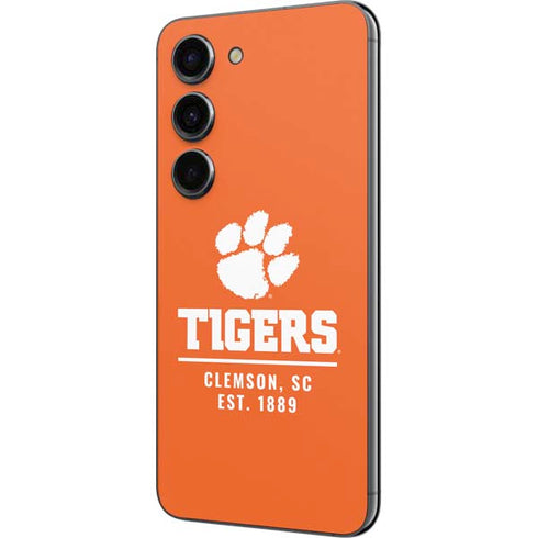 Clemson University Tigers Est 1889 Orange Galaxy S23 Skin