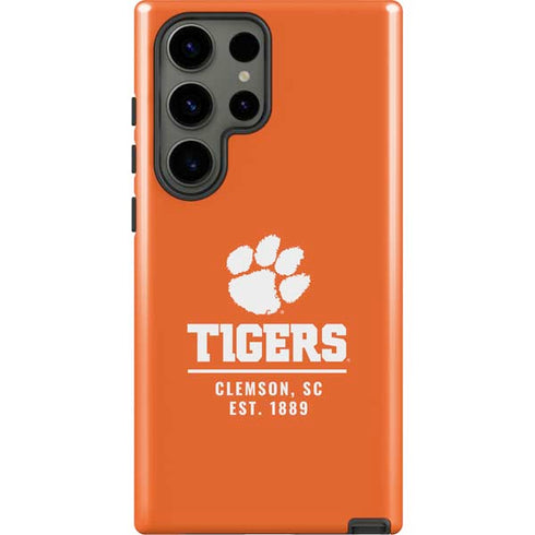 Clemson University Tigers Est 1889 Orange Galaxy S23 Ultra Pro Case