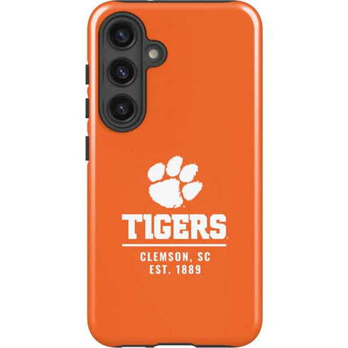 Clemson University Tigers Est 1889 Orange Galaxy S25 Impact Case