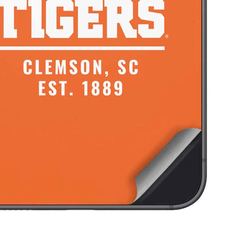 Clemson University Tigers Est 1889 Orange Galaxy S25 Plus Skin