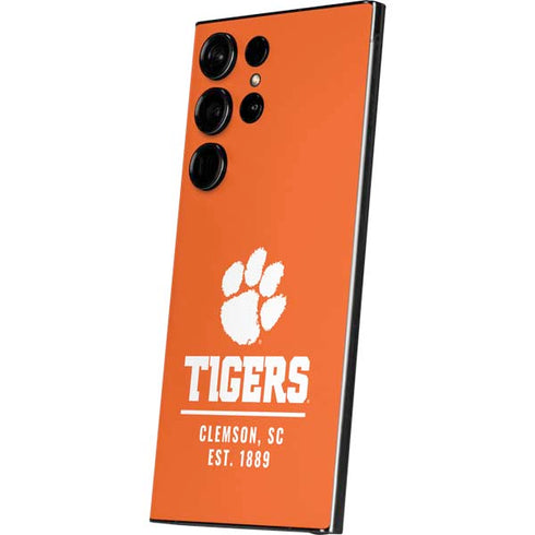 Clemson University Tigers Est 1889 Orange Galaxy S25 Ultra Skin