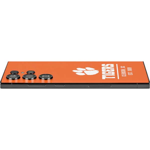 Clemson University Tigers Est 1889 Orange Galaxy S25 Ultra Skin