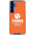 Clemson University Tigers Est 1889 Orange Galaxy S25 Clear Case