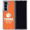 Clemson University Tigers Est 1889 Orange Galaxy Z Fold5 5G Clear Case