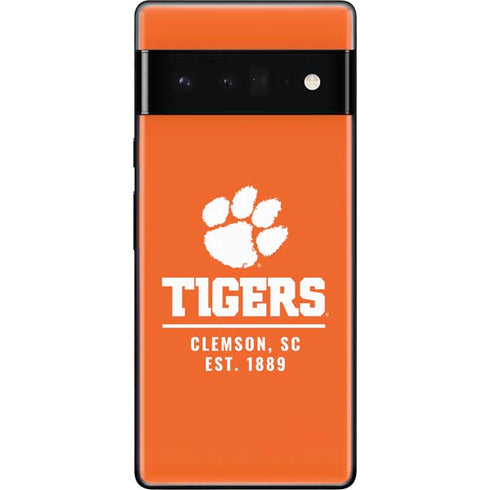 Clemson University Tigers Est 1889 Orange Google Pixel 6 Pro Skin