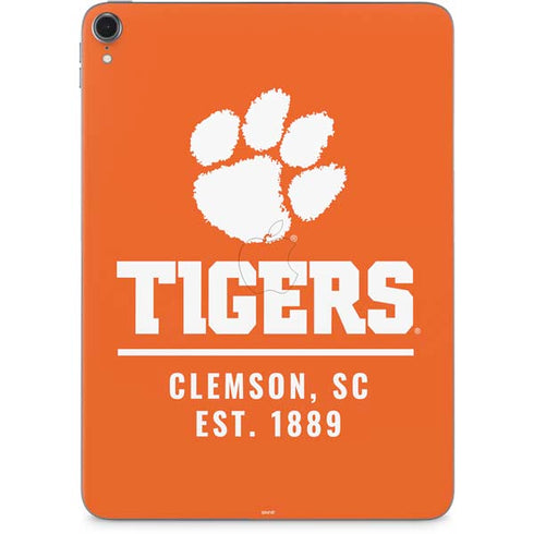 Clemson University Tigers Est 1889 Orange Apple iPad Pro Skin