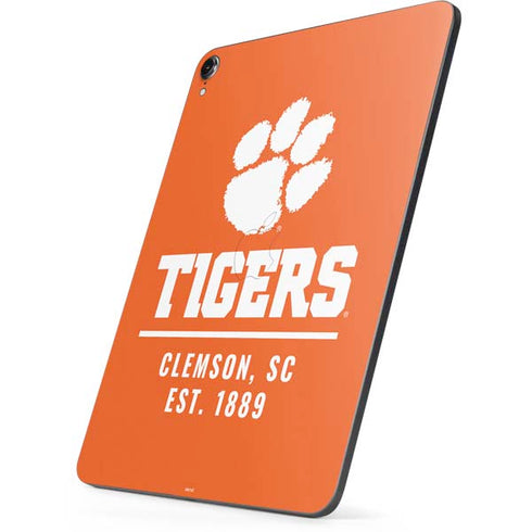 Clemson University Tigers Est 1889 Orange Apple iPad Pro Skin