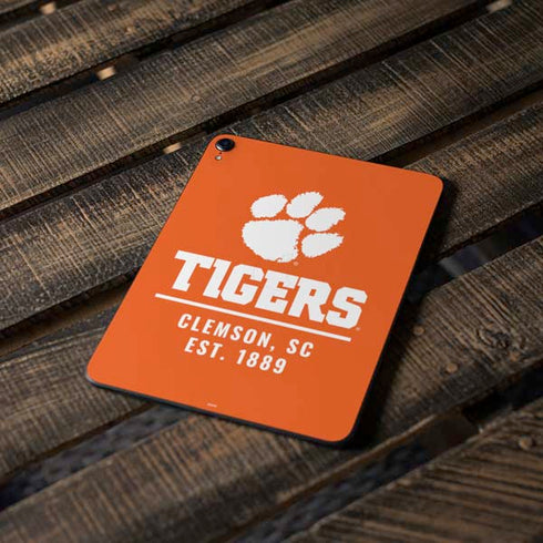 Clemson University Tigers Est 1889 Orange Apple iPad Pro Skin